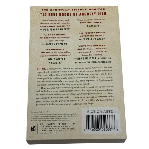 Olive the Lionheart by Brad Ricca Paperback Women’s History Adventure Memoir - Picture 5 of 5